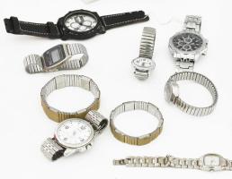 Vegyes óra tétel: Casio, Q&Q, Japona. Nagyrészt műkődőképesek, sok analóg elemmel is