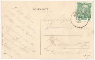 1910 Chomutov, Komotau; Treudeutscher Heilgruss! Ringplatz. R. Liesch / square. German patriotic pro...