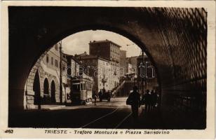 Trieste, Traforo Montuzza e Piazza Sansovino. Vera Fotografia / tram on the street