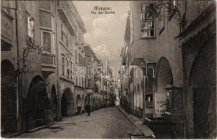 Merano, Meran (Südtirol); Via dei Portici / street, shops (EK)