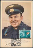 1965 Gagarin Mi 2897 CM-en, nyomtatott aláírással