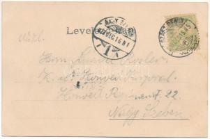 1903 Szászrégen, Reghin; Evangelische Kirche / Evangélikus templom. Ignatz Hübner kiadása / Lutheran...