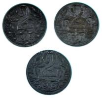 Ausztria 1916-1918. 2h Fe (3xklf) T:AU
Austria 1916-1918. 2 Heller Fe (3xdiff) C:AU