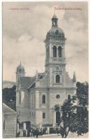 1909 Székelyudvarhely, Odorheiu Secuiesc; Unitárius templom. Ferentzy és Kováts felvétele után / Unitarian church (EK)