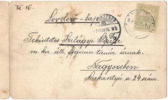 1907 Nagyenyed, Nagy-Enyed, Aiud; 2-részes kihajtható panorámalap. Winkler János kiadása / 2-tiled f...