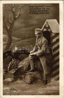 1915 Szép hazámtól messze gondolatom ott van: kedves körötökben a boldog otthonomban. Első világháborús osztrák-magyar katona / WWI K.u.k. military, soldier. (EB) + K.u.k. Militärzensur Sitz der Kommission