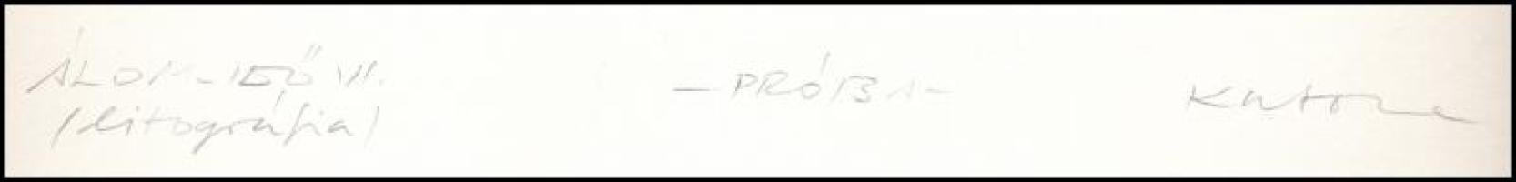 Katona Kata (1942-): Álom-idő VI. Litográfia, papír, jelzett, próbanyomat. 29x20 cm