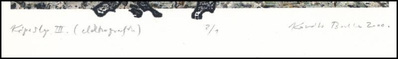 Kováts Borbála (1969-): Képeslap III., 2000. Elektrográfia, papír, jelzett, számozott: 2/1. 13x17 cm