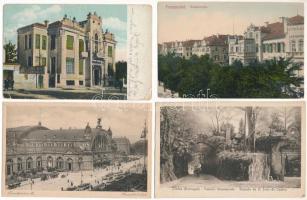 21 db RÉGI külföldi város képeslap vegyes minőségben / 21 pre-1945 European town-view postcards in mixed quality, photo