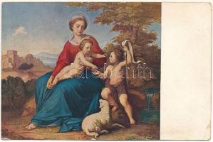 21 db RÉGI művészeti motívum képeslap vegyes minőségben / 21 pre-1945 art motive postcards in mixed ...