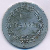 1942. "Délpestmegyei Kiállítás Kiskunhalason" bronzozott fém emlékérem, hátoldalán "1...