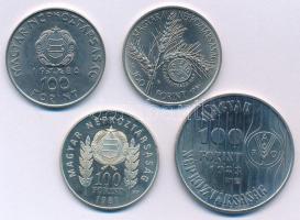 1980. 100Ft Ni "Szovjet-magyar közös űrrepülés" + 1981. 100Ft Ni "FAO I. - Világélelm...