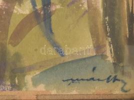 Márffy Ödön (1878-1959): Balaton. Akvarell, pasztell, papír, jjl.: Márffy. 27x37 cm, keretben, üvege...