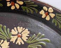 Kínálótál. Erdély, cca 20. sz. eleje, kopással, 35,5x24 cm