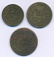 Kenyérmező / Hadifogolytábor 1915. 2f Cu + 20f Cu + 50f Cu T:XF 
Hungary / Kenyérmező / POW camp 19...