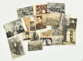20 darab vegyes katonai témájú fotó és fotólap, vegyes méretben és állapotban