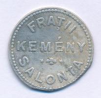 Románia / Salonta (Nagyszalonta) ~1920-1940. "Fratii Kemény - Salonta" a Kemény testvérek 75 bani(?) névértékű Al bárcája T:F durva ph.