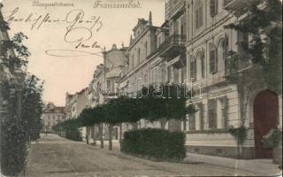 Frantiskovy Lazne, Franzensbad; Neuquellstrasse / street, Hotel Prinz von Preussen