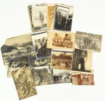 29 darab I. világháborús fotó, klf méretben és állapotban, lövészárok élet, egységek, csapatok, stb.