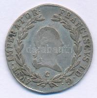 Ausztria 1809C 20Kr Ag "I. Ferenc" Prága T:VF Austria 1809C 20 Kreuzer Ag "Francis I" Prague C:VF Krause KM#2141