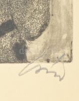 Szász Endre (1926-2003): Hamlet. Rézkarc, papír, jelzett, üvegezett fakeretben, 19,5×14 cm