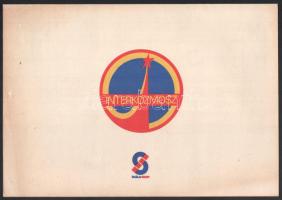 cca 1980 Interkozmosz kitöltetlen órarendje, kissé foltos, 21x30 cm, kihajtva: 42x30 cm