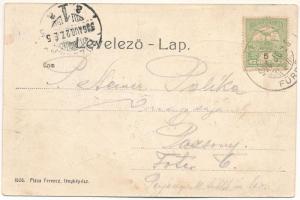 1906 Málnásfürdő, Baile Malnas; vasútállomás. Plása Ferenc fényképész / railway station (fl)