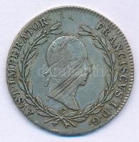 Ausztria 1830C 20kr Ag I. Ferenc Prága T:VF karc, patina Austria 1830C 20 Kreuzer Ag Franz I Prague C:VF scratch, patina  Krause KM#2145