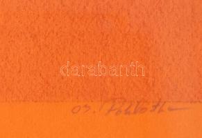 Pohlotka jelzéssel: Szürreális borospohár. Vegyes technika, papír, 59x42 cm, keretben, üvegezett, jó...