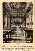 1901 Nagyszeben, Hermannstadt, Sibiu; A Szent Ferenc-rendi nővérek tanintézete, kápolna, belső / chapel, interior