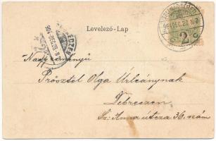 1904 Szatmárnémeti, Szatmár, Satu Mare; Kereskedelmi bank palota. Lővy M. kiadása. Szecessziós litho...