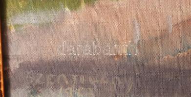 Szentiványi Lajos (1909-1973): Balaton. Olaj, vászon, jbl.: Szentiványi 1953. 60x80 cm, keretben, jó...