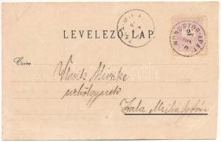 1899 (Vorläufer) Temesvár, Timisoara; Hunyadi utca, Andrássy út, Görögkatolikus templom, Római katol...