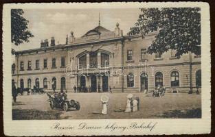Rzeszów railway station with automobiles