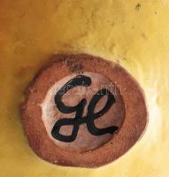 Gorka Lívia (1925-2011): Tálka. Mázas kerámia Jelzett, apró mázhibákkal 18x14 cm