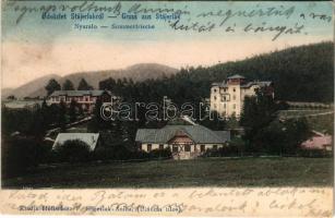 1905 Stájerlak, Steierlak, Stájerlakanina, Steierdorf, Anina; nyaraló. Hollschütz F. kiadása / villa (fl)