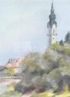 Harsányi Zsuzsanna: Ősz. Pasztell, papír, j. hátoldalon. 50x31,5 cm, keretben, üvegezett, jó állapot...