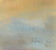 Károly Éva: Napraforgós csendélet. Olaj, vászon, jjl.: Károly É. 70x50 cm, keretben, jó állapotú