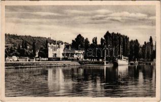 1943 Balatonboglár, Hajóállomás, gőzhajó