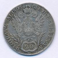 Ausztria 1805C 20kr Ag "I. Ferenc" Prága T:VF 
Austria 1805C 20 Kreuzer Ag "Franz I&...