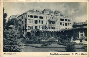 1949 Balatonfüred, Erzsébet szanatórium és Tibor fürdő (gyűrődések / creases)