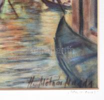 H. Molnár Magda (1935-): Velencei lagúnák. Pasztell, velúrpapír, jjl.: H. Molnár Magda. 48x32 cm, ke...