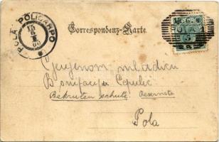 1900 SMS Kaiser Karl VI. az Osztrák-Magyar Haditengerészet VI. Károly-osztályú páncélos cirkáló / WW...