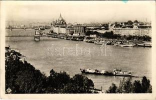 1944 Budapest, Dunai látkép, hajó (EK)