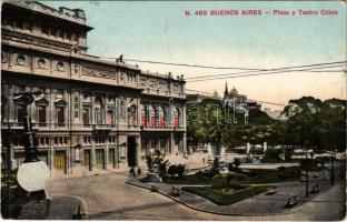 1910 Buenos Aires, Plaza y Teatro Colon / square (fa)