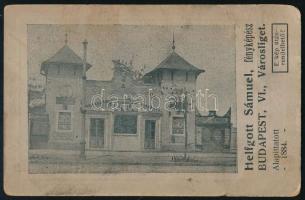 cca 1910 Két férfi portréja, keményhátú fotó Helfgott Sámuel budapesti műterméből, hátoldalon a műte...