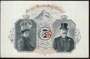 1911 Charlotte zu Schaumburg-Lippe, Wilhelm II / Royal couple of Württemberg, wedding anniversary Ga.