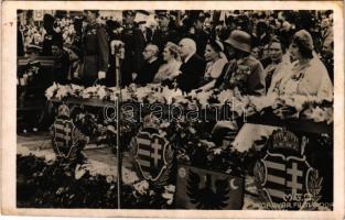 1940 Kolozsvár, Cluj; bevonulás, Vitéz Nagybányai Horthy Miklós kormányzó / entry of the Hungarian troops, Regent Horthy + "1940 Kolozsvár visszatért" So. Stpl. (fl)