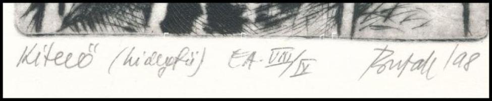 Butak András (1948-2021): Kitevő. Hidegtű, papír, jelzett, művészpéldány EA VIII/IX számozással, 10,...