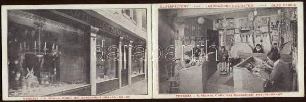 Venice glass factory and shop folding card